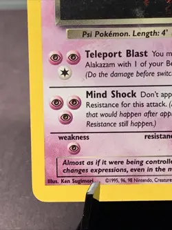 Pokemon TCG Dark Alakazam 1/82 Team Rocket Holo Rare WOTC VTG 2000 Swirl - Image 5