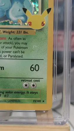 Pokemon Venusaur 15/102 Celebrations Classic Collection Holo CGC Gem Mint 10 - Image 5