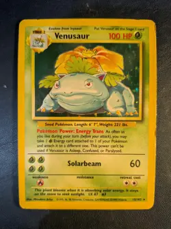 Vensaur Base Set Holo 15/102 Pokemon Card - Image 1