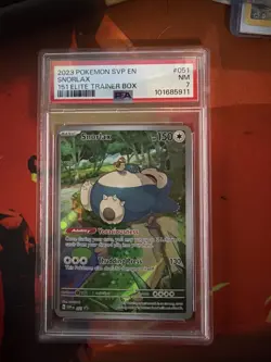 Pokemon TCG Snorlax Promo Holo Card Scarlet and Violet 051 PSA 7 - Image 1