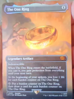 MAGIC The Gathering THE ONE RING Lord of the Rings borderless Foil CARD LTR MTG - Image 1