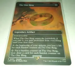 MAGIC The Gathering THE ONE RING Lord of the Rings borderless Foil CARD LTR MTG - Image 2