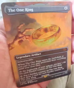 MAGIC The Gathering THE ONE RING Lord of the Rings borderless Foil CARD LTR MTG - Image 4