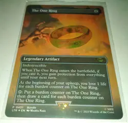 MAGIC The Gathering THE ONE RING Lord of the Rings borderless Foil CARD LTR MTG - Image 5