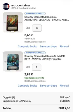 Inserzione 2 riservata per utente slycooper54 Lotto 42 cards Sorcery TCG - Image 1
