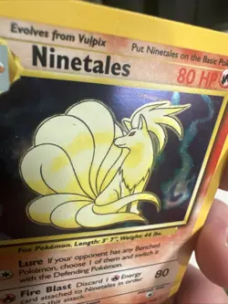 Pokemon TCG Ninetales 12/102 Base Set Unlimited Holo Rare Vintage 1999 WOTC - Image 2