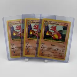 (3) Pokemon Charmeleon 024/102 Base Set (Shadowless) Regular - Image 1