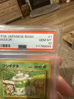 Pokemon Bulbasaur Base Set Japanese #001, PSA 10 Gem Mint - Image 3
