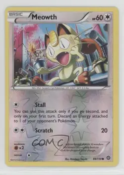 Meowth Reverse Foil Pokemon XY Steam Siege #88 - Image 1