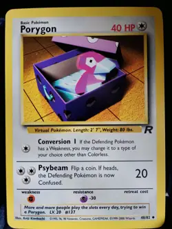 Pokemon TCG Porygon 💻 48/82 Team Rocket English NM - Image 1
