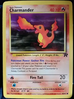 Pokemon TCG Charmander 50/82 Team Rocket English Excellent - Image 1