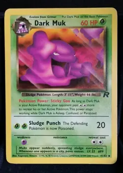 Pokemon TCG Dark Muk #41/82 Team Rocket English NM - Image 1