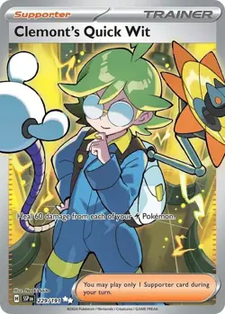 Pokemon Clemont's Quick Wit - 229/191 - Ultra Rare NM-Mint Surging Sparks - Image 1
