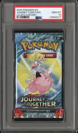 2025 Pokemon Journey Together Lillie's Clefairy Booster Pack Art PSA 10 Gem Mint - Image 1