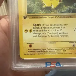 1999 Pokemon Pikachu #60, Jungle 1st Edition, PSA 10 Gem Mint - Image 5