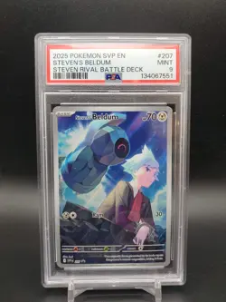 2025 Steven’s Beldum SVP 207 Rival Battle Deck PSA 9 Pokemon TCG - Image 1