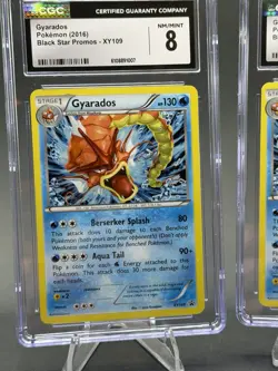 2016 Pokemon XY Black Star Promo Shiny M. Gyarados #XY109 Holo CGC 8 X2 - Image 2