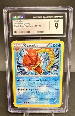 2016 Pokemon XY Black Star Promo Shiny M. Gyarados #XY109 Gyarados Holo CGC 9 - Image 3