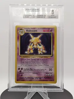 Pokemon 1999 Alakazam 001/102 Base Set Holo BGS 8 - Image 2