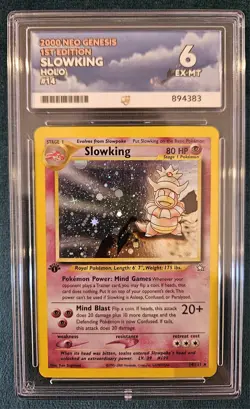 2000 Pokemon Neo Genesis 1st Edition Slowking Holo Rare #14/111 Ace 6 - Image 1