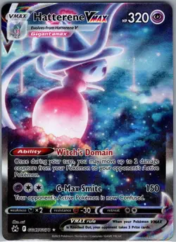 Hatterene VMAX GG47/GG70 Crown Zenith: Galarian Gallery - Pokemon Card - NM - Image 1