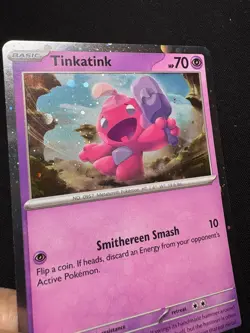 Tinkatink 025 Cosmo Holo LP-NM - Pokemon TCG SVP Scarlet&Violet Black Star Promo - Image 2