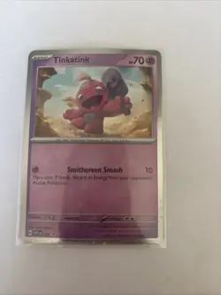 Pokemon TCG Tinkatink SVP 025 Black Star Promo Cosmos Holo Card - Image 1