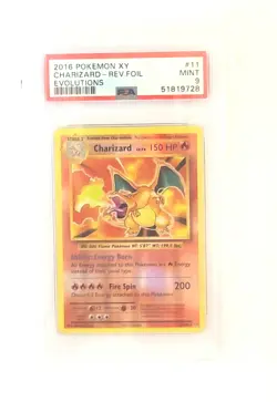 2016 Pokemon Evolutions XY Charizard-Revervse Holo #11 Mint 9 PSA 51819728 - Image 1