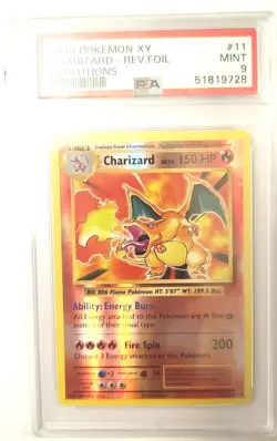 2016 Pokemon Evolutions XY Charizard-Revervse Holo #11 Mint 9 PSA 51819728 - Image 3