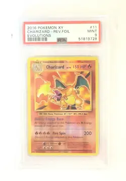 2016 Pokemon Evolutions XY Charizard-Revervse Holo #11 Mint 9 PSA 51819728 - Image 4