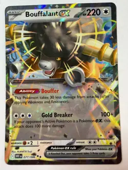 Bouffalant ex 077/086 Sv: White Flare Holo Double Rare NM Pokemon TCG - Image 1
