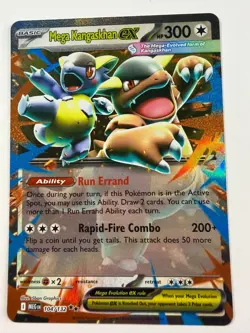 Mega Kangaskhan Ex 104/132 Double Rare Holo Mega Evolution Pokemon TCG - Image 1