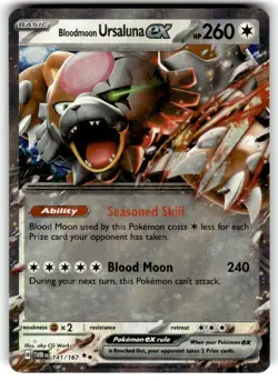 Bloodmoon Ursaluna ex 141/167 NM/M SV Twilight Masquerade Pokemon TCG - Image 1