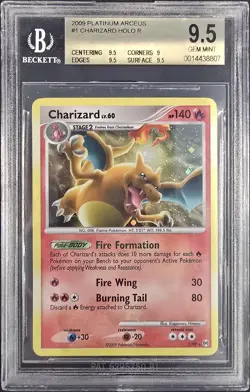 2009 Pokemon Platinum Arceus #1 Charizard HOLO R BGS 9.5 - Image 1