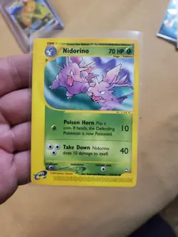 DAMAGED Pokemon TCG- Nidorino 55/147 Regular Aquapolis WOTC - Image 1