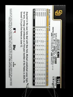 2025 Topps Aqua Holo Foil - Michael King #195 - Image 2