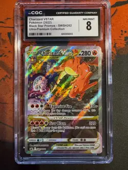 CGC 8 Pokemon Charizard VSTAR SWSH262 Sword & Shield Holo Black Star Promo - Image 1