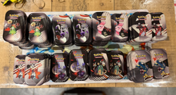 Pokemon TCG 56 Unova Mini Tins Lot – Black Bolt & White Flare w/ Stickers & Card - Image 1