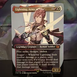 Lightning, Army of One (0400) (Borderless) ✅ Final Fantasy ✅ Magic (mtg) - Image 1