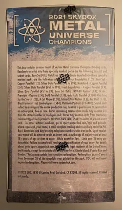 2021 UPPER DECK SKYBOX METAL UNIVERSE CHAMPIONS Retail BLASTER BOX Jordan AutoU - Image 2