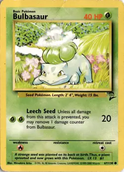 Bulbasaur 067/130 Base Set 2 Pokemon Card TCG - Image 1