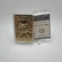 23K Gold Plated Poliwhirl Trading Card 1999 Burger King Pokemon EE040421 - Image 1