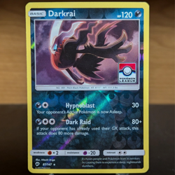 Darkrai 87/147 LP/NM League Promo Reverse Holo Rare Burning Shadows Pokemon Card - Image 1
