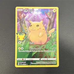 Pokemon Pikachu 005/025 Celebrations Holo 60 HP Gnaw Thunder Jolt Card - Image 1