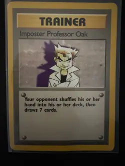 Pokemon card TCG Imposter Professor Oak Base Set 73/102 Regular Unlimited Rare - Image 1