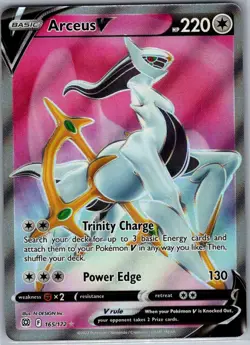 Arceus V (Full Art) 165/172 SWSH09: Brilliant Stars - Pokemon Card - NM - Image 1