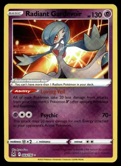 Radiant Gardevoir - 069/196 - Pokemon Lost Origins Sword Shield Ultra Rare - Image 1