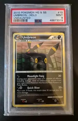 Pokemon Umbreon 2010 Undaunted #10 Holo PSA 9 MINT - Image 4