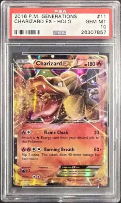 2016 POKEMON XY GENERATIONS #11 CHARIZARD EX HOLO PSA 10 - Image 1