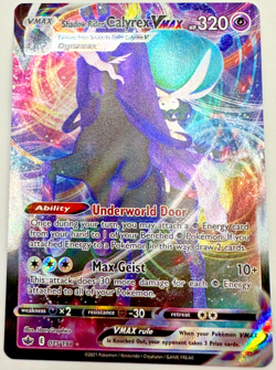Pokemon Karte TCG Calyrex VMAX 075/198 Chilling Reign Holo Rare EnglischNM - Image 1